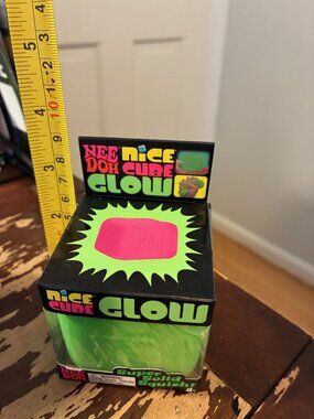 Nee Doh Nice Cube Glow - Green - NEW